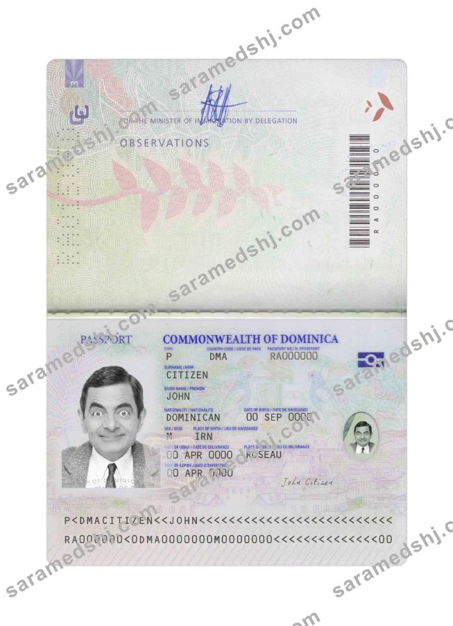 Dominica passport 2021-present